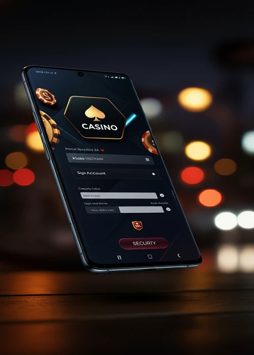 A vibrant interface showing King Johnnie Casino's three-step registration form with secure icons and a regal lion mascot, emphasizing quick and easy account creation.